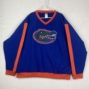 Knights Apparel Florida Gators Windbreaker Mens XL Blue Big Logo Sweatshirt